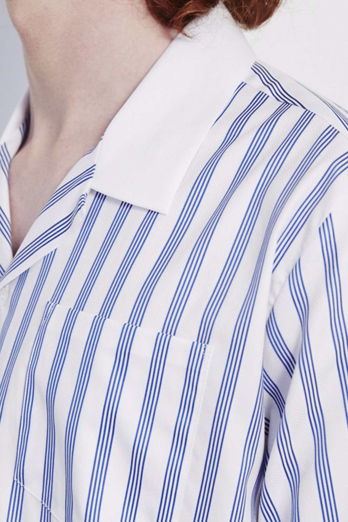 Cornwall Short Sleeve Shirt in Stripe Blue